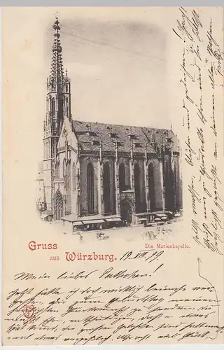 (107062) AK Gruß aus Würzburg, Marienkapelle 1899