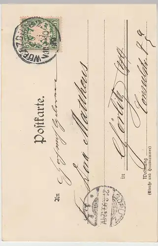 (107062) AK Gruß aus Würzburg, Marienkapelle 1899