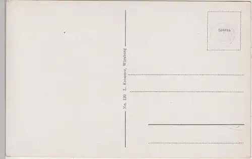 (101583) AK Würzburg, Mehrbildkarte m. Falkenhaus, vor 1945