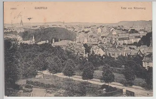 (114958) AK Elberfeld, Wuppertal, Blick vom Nützenberg, Garten 1912