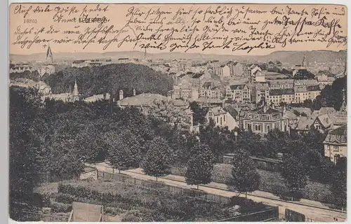 (114515) AK Elberfeld, Wuppertal, Blick vom Nützenberg, Garten 1912