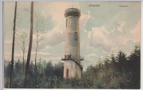 (114508) AK Wuppertal, Barmen, Tölleturm 1908