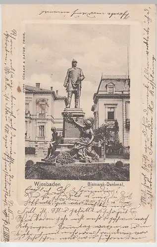 (96012) AK Wiesbaden, Bismarckdenkmal 1902