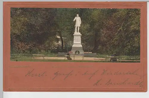 (76145) AK Wiesbaden, Kaiser Wilhelm Denkmal 1902