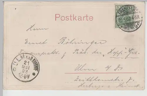 (76145) AK Wiesbaden, Kaiser Wilhelm Denkmal 1902