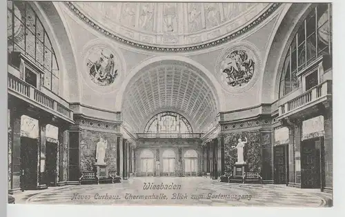 (72146) AK Wiesbaden, Kurhaus, Inneres, Thermenhalle, um 1907