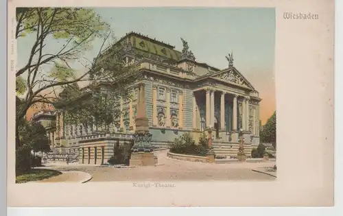 (72137) AK Wiesbaden, Kgl. Theater, bis um 1905