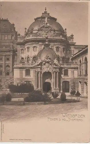 (69952) AK Wiesbaden, Kgl. Theater, Foyer, bis um 1905