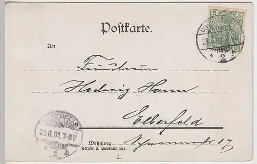 (39448) AK Gruss aus Wiesbaden, Totale vom Neroberg 1901