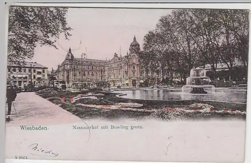 (24143) AK Wiesbaden, Nassauer Hof 1906