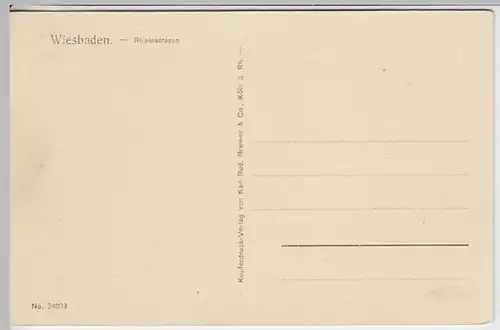 (20274) AK Wiesbaden, Rheinstraße, vor 1945