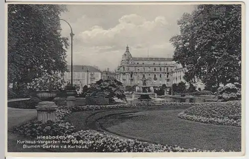 (14761) AK Wiesbaden, Kurhausvorgarten, Nassauer Hof