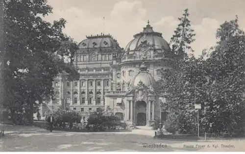 (1467) AK Wiesbaden, Theater, vor 1945