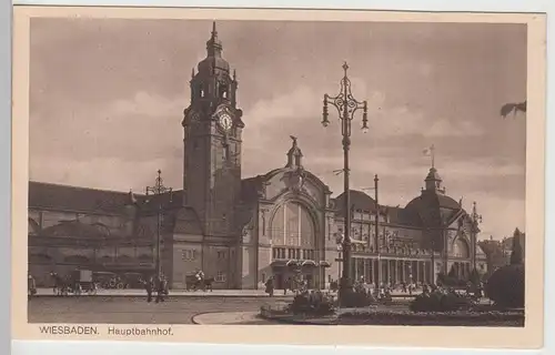 (112528) AK Wiesbaden, Hauptbahnhof, vor 1945