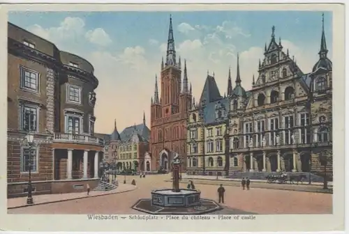 (11027) AK Wiesbaden, Schloßplatz vor 1945