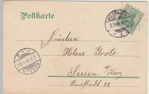 (109798) AK Wiesbaden, Heidenmauer, Römisches Tor, Römertor 1904