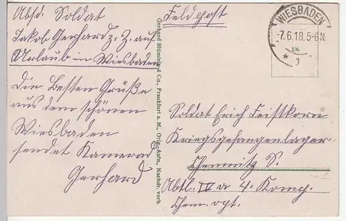 (109604) AK Wiesbaden, Palasthotel, Kochbrunnen, Feldpost 1918