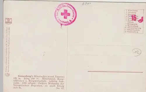 (108861) Künstler AK Gg. Rothgeb, Burg Sonnenberg, Wiesbaden, um 1906