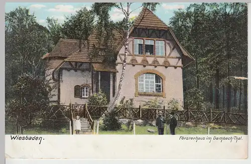 (108344) AK Wiesbaden, Försterhaus Dambachtal, vor 1945