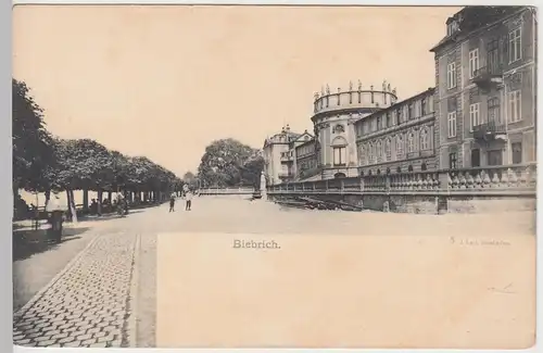 (106330) AK Wiesbaden-Biebrich, Partie am Schloss, vor 1905