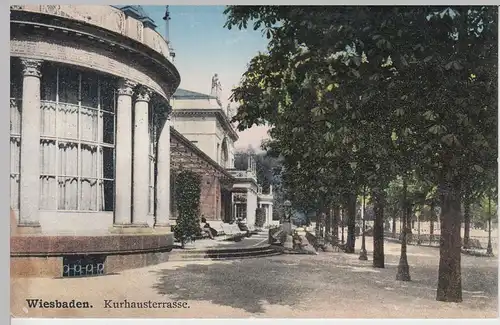 (105648) AK Wiesbaden, Kurhausterrasse, 1929