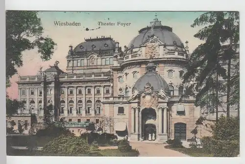 (105644) AK Wiesbaden, Theater Foyer, 1907