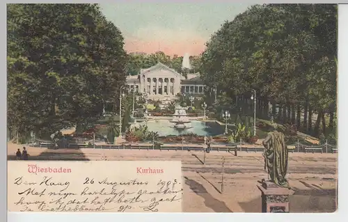 (105642) AK Wiesbaden, Kurhaus, 1903