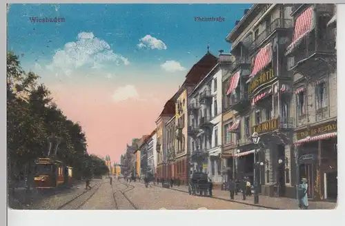 (104140) AK Wiesbaden, Rheinstraße 1928