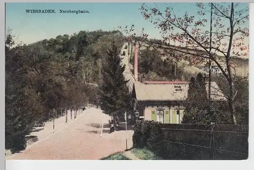 (101561) AK Wiesbaden, Nerobergbahn, um 1910