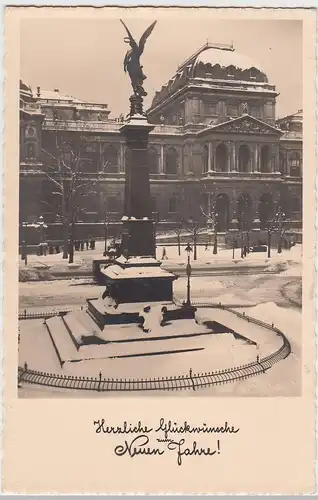 (53477) Foto AK Wien, Universität, Neujahrs-Karte, 1939