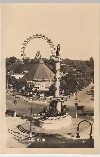 (45464) Foto AK Wien, Praterstern mit Riesenrad, vor 1945