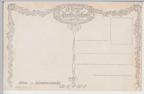 (110115) Künstler AK Wien, Kärntnerstraße, Pferdedroschken, vor 1945