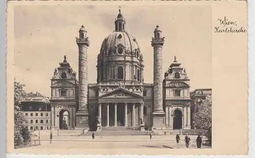 (110102) AK Wien, Karlskirche, vor 1945