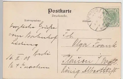 (109853) AK Liesing, Wien, Ortsansicht 1908