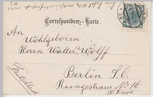 (108576) AK Gruß aus Wien, Praterstern, Litho 1905