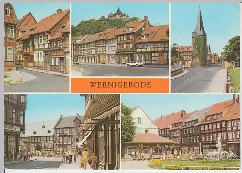 (99343) AK Wernigerode, Mehrbildkarte, 1976