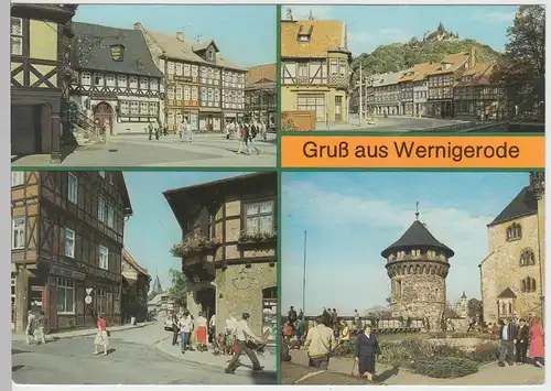 (99340) AK Wernigerode, Mehrbildkarte, 1988