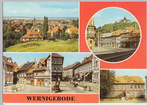 (99339) AK Wernigerode, Mehrbildkarte, 1982