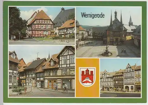 (99338) AK Wernigerode, Mehrbildkarte, 1988