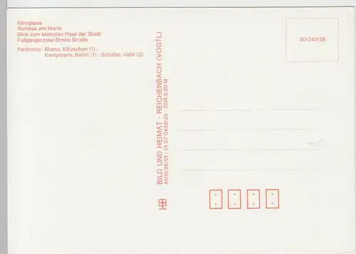 (99338) AK Wernigerode, Mehrbildkarte, 1988