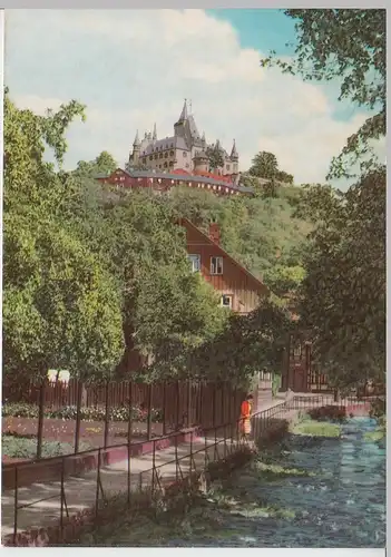 (99325) AK Wernigerode, Blick zum Schloss, 1969