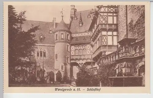 (96805) AK Wernigerode, Schlosshof, aus Kartenheft, vor 1945