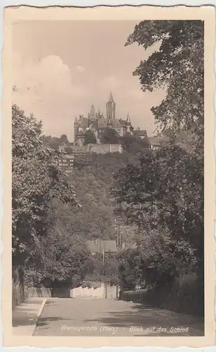 (90944) Foto AK Wernigerode, Blick zum Schloss, vor 1945