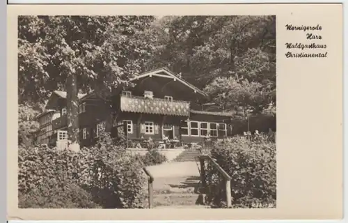(9035) Foto AK Wernigerode, Waldgasthaus Christianental 1954