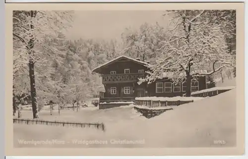 (8905) Foto AK Wernigerode, Waldgasthaus Christianental 1954