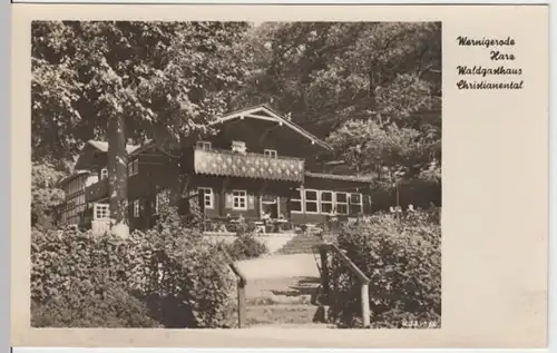 (8880) Foto AK Wernigerode, Waldgasthaus Christianental 1954
