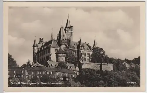 (8844) Foto AK Wernigerode, Schloss 1955