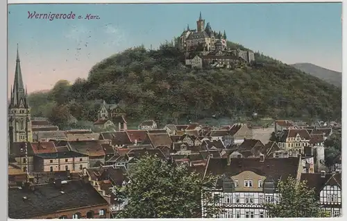 (77480) AK Wernigerode, Blick zum Schloss, 1913