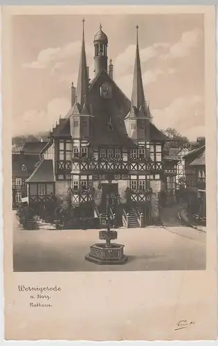 (77341) Foto AK Wernigerode, Rathaus, vor 1945
