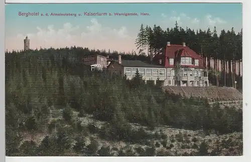 (73609) AK Berghotel Armeleuteberg, Wernigerode, Kaiserturm, vor 1945